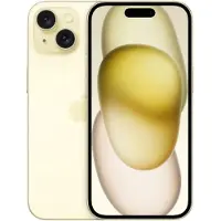 Apple iPhone 15 (128 Go, Jaune, 6.10", SIM + eSIM, 5G), Téléphone portable, Jaune