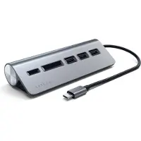 Satechi Type-C Aluminum USB Hub & Card Reader Gris Espace USB-C