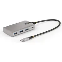 StarTech.com .com Hub USB-C 4 ports Argent - 3 USB-A 1 USB-C - 4K 60Hz - DisplayPort