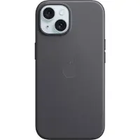 Apple Etui en tissu fin avec MagSafe (iPhone 13, iPhone 14, iPhone 15), Coque pour téléphone portable, Noir