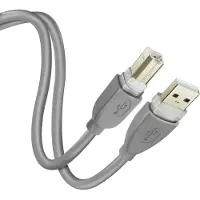 LINQ Câble USB-A 2.0 vers USB-B 2.0 Transfert rapide 1.8m Gris