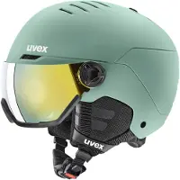 Uvex Wanted Visor, casque de ski à visière, vert clair