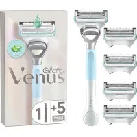 Gillette Venus For Pubic Hair&Skin rasoir pour ajuster les contours du bikini + tête de rechange 5 pcs
