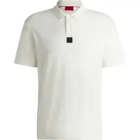 HUGO Deabono D 10261766 Red Short Sleeve Polo Blanc S Homme