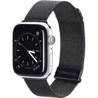 DUX Bracelet magnétique Watch 7 bandes 7/6/5/4/3/2 (42 mm, 44 mm, 45 mm, Acier inoxydable), Sangles de montre, Noir