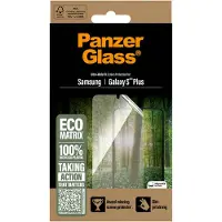 PanzerGlass Protection d'écran Matrix Recycled Ultra-Wide Fit Anti-bactérienne avec applicateur pour Samsung Galaxy S25 Plus