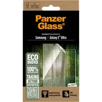 PanzerGlass Protection d'écran Matrix Recycled Ultra-Wide Fit Anti-bactérienne avec applicateur pour Samsung Galaxy S25 Ultra