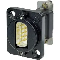 Neutrik NADB9MF-B Kabeladapter VGA Schwarz - Edelstahl (NADB9MF-B)
