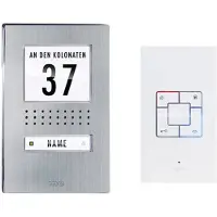 M-E modern-electronics ADV 1141 Vistadoor Interphone-portier filaire Set complet acier inoxydable, blanc (41165)