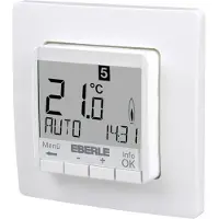 Eberle Thermostat d'ambiance UP Thermostat à horloge comme régulateur d'ambiance, Thermostat, Blanc