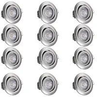 Monzana Set de 12 spots encastrables Krog nickel 5W LED