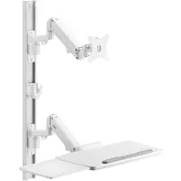 Speaka Professional SP-MM-960 Support mural pour moniteur 1x 43,2cm (17") - 109,2cm (43") blanc (Mur, 43", 12 kg), Support de moniteur, Blanc