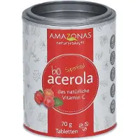 Amazonas Naturprodukte Handels Gmbh AMAZONAS comprimés à sucer à l'acérolaavec vitamine C naturelle, 70 g de comprimés