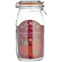 Kilner 3L Round Cliptop Jar Glass Storage Container Canister Valuable Jar, Glass, 3L, Bocal de conservation, Transparent
