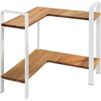 Wenko Etagère d'angle de cuisine Mod. Louisa, 2 étages, 2 étagères en acacia