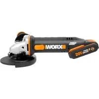 WORX Meuleuse d'angle sans fil WX 803, 20V, 125 mm, incl. 1x batterie 2Ah, 1x batterie 4Ah, chargeur et mallette