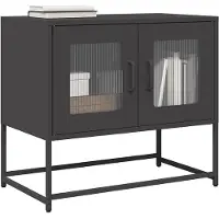 vidaXL Armoire TV noire 68x39x60,5 cm Acier laminé à froid