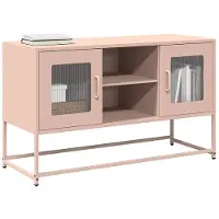 vidaXL Armoire TV rose 100,5x39x60,5 cm Acier