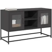 vidaXL Armoire TV noire 100,5x39x60,5 cm Acier
