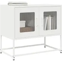 vidaXL Armoire TV blanc 68x39x60,5 cm Acier laminé à froid