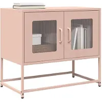 vidaXL Armoire TV rose 68x39x60,5 cm Acier laminé à froid