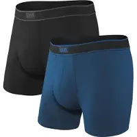 Saxx Daytripper Fly Boxers 2 Units Bleu,Noir S Homme
