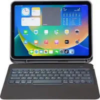 Deqster Clavier fin 2 (DE, Apple iPad 2022 (10e génération)), Clavier pour tablette, Noir