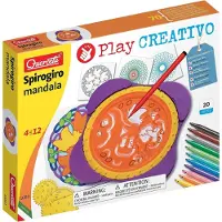Quercetti Apprendre à Dessiner - Spirogyre Mandala - 20 Parties - - UneTaille - Set de Création