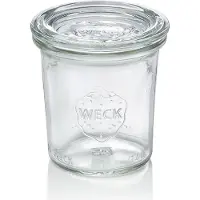 Weck Pot de conserve avec couvercle, Bocal de conservation, Transparent