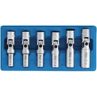 Bgs Jeu universel de clés articulées pour bougies de préchauffage, entraînement hexagonal, carré intérieur 10 mm (3/8") SW 8 - 16 mm 6pcs - 2990