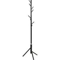 Haku Portemanteau , 8 crochets de 5 kg chacun, Ø 480 x H 1730 mm, tube d'acier laqué, noir