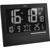 TFA-Dostmann TFA - Horloge radiopilotée numérique 60.4508 - noir
