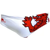 Turbo Wales Dragon Swimming Brief Blanc 4XL Homme