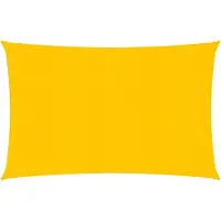 vidaXL Voile d'ombrage 160g/m² rectangulaire jaune 3,5x4,5 m PEHD