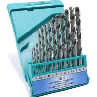 Heller Jeu de forets hélicoïdaux en métal HSS 13 (2 mm, 2,5 mm, 3 mm, 3,5 mm, 4 mm, 4,5 mm, 5 mm, 5,5 mm, 6 mm, 6,5 mm, 7 mm, 7,5 mm, 8 mm)