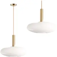 Toolight Lampe Suspendue APP668-1CP Gold White