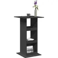 vidaXL Table de bar avec étagères Noir 60x60x102 cm Bois composite