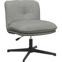 vidaXL Chaise de bureau Pivotante Tissu gris clair