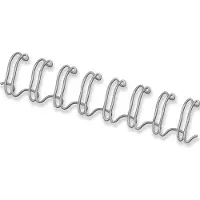 Fellowes Baguettes à relier en métal , format 8 mm, 100 p., pour perforelieuses à baguette métal 34 trous, argent, 100