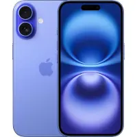Apple iPhone 16 (256 Go, Outremer, 6.10", SIM + eSIM, 5G), Téléphone portable, Violet