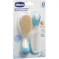 Chicco Ensemble brosse et peigne pour cheveux naturels, bleu,
