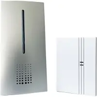 Heidemann Set complet pour Sonnette sans fil 70836 100 m argent, blanc