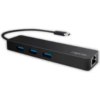 Logilink UA0313 Hub USB 3.0 avec port USB-C 3.1 Gen1 + Gigabit