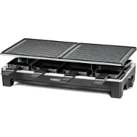 Rommelsbacher Gril à raclette en pierre 1350 W 8 poêlons Thermostat sw-ed RCS 1350