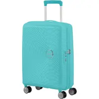 American Tourister Sounbox Spinner Expandable (4 wheels) 55cm Chariot Casque à coque dure Bleu 35,5 L Polypropylène (PP)
