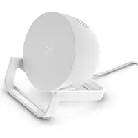 Belkin BoostCharge Chargeur Sans fil 10W avec Support et Haut-parleur Blanc