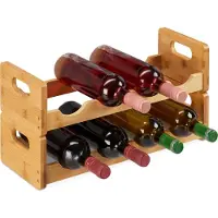 Relaxdays Weinregal (8 bouteilles, 47 x 18 x 24 cm)