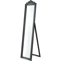 En.casa Miroir sur pied 'Arezzo' 160x40 cm rectangulaire basculant gris foncé