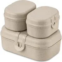 Koziol Boîte à Déjeuner Koziol Bio-Circulair Pascal Mini Nature Desert Sand (3-Pièces)
