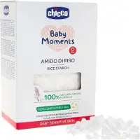 Chicco Baby Moments Sensitive dermatologique amidon de riz pour le bain, 250 grammes, +0 mois,